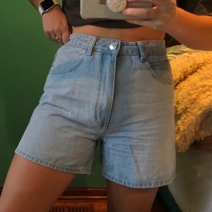 Princess Polly high waisted jean shorts